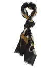 Altea Abstract-print Wool Scarf In Black