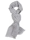 Altea Houndstooth-pattern Scarf In Gray