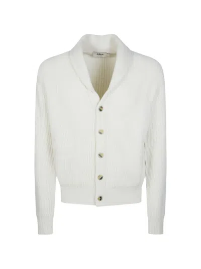 Altea Shawl-collar Ribbed Cardigan In White