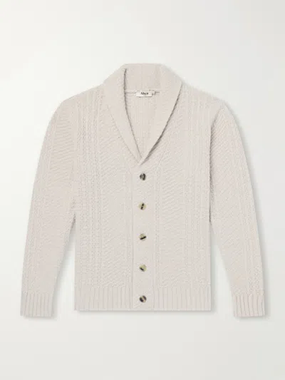 Altea Shawl-collar Wool And Cashmere-blend Cardigan In Neutral
