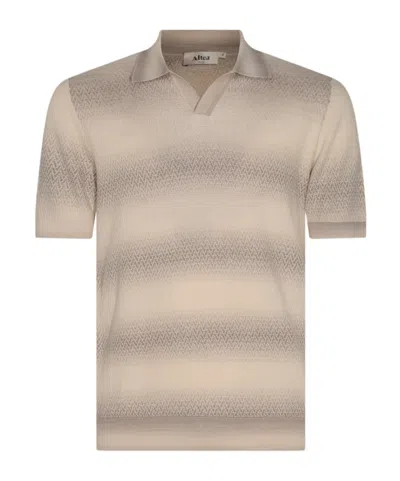 Altea Short Sleeve Polo Shirt In Light Brown