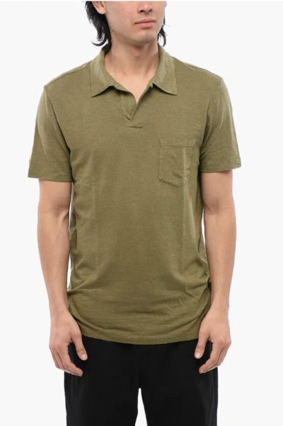 Altea Short Sleeved Cotton Polo In Gray