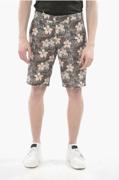Altea Shorts Milano With Floral And Camouflage Pattern In Multi