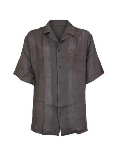 Altea Short-sleeve Camp-collar Shirt In Gray