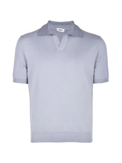Altea Short-sleeve Knitted Polo Shirt In Gray