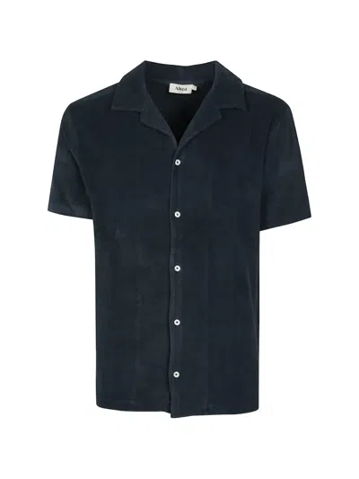 Altea Short-sleeve Towelling Shirt In Blue