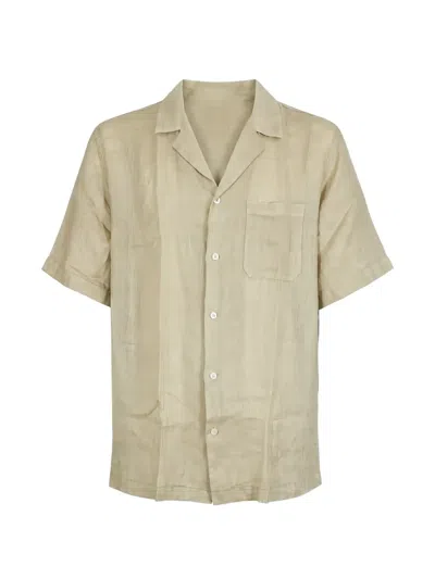 Altea Short-sleeved Camp-collar Shirt In Neutral