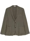 Altea Single-breasted Linen Blazer In Green