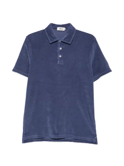 Altea Smith Terry-cloth Polo Shirt In Blue