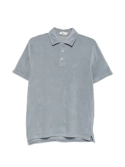 Altea Smith Terry-cloth Polo Shirt In Blue
