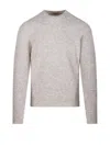 Altea Soft Blend Knit Sweater With Ribbed Hem In Gray