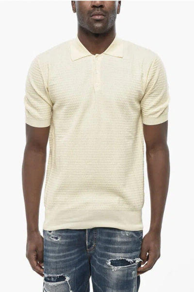 Altea Solid-color Cotton Polo In Yellow
