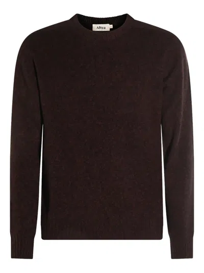 Altea Speckled Crew-neck Sweater In Black
