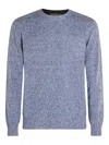 Altea Speckled Crew-neck Sweater In Blue