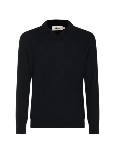 Altea Spread-collar Sweater In Blue