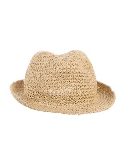 Pre-owned Altea Straw Top Hat  W/tags In Neutrals