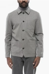 Altea Stretch Virgin Wool Pablo Overshirt With Micro-houdstooth Mo