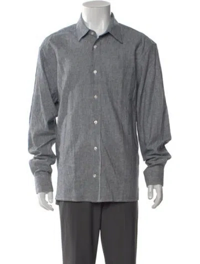 Pre-owned Altea Striped Long Sleeve Shirt In Gray