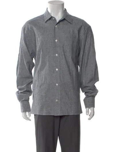 Pre-owned Altea Striped Long Sleeve Shirt In Gray