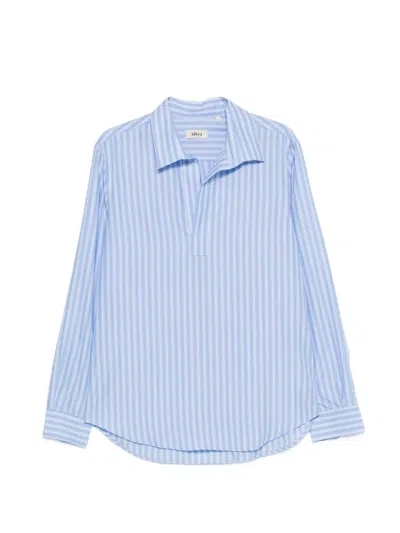 Altea Striped Notch Shirt In Blue