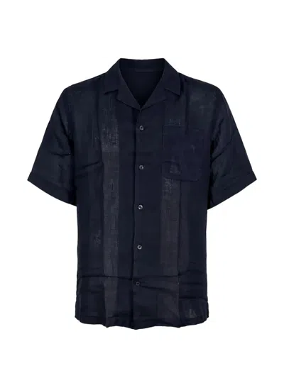 Altea Striped Short-sleeve Shirt In Blue