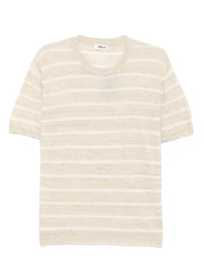Altea Striped T-shirt In Brown