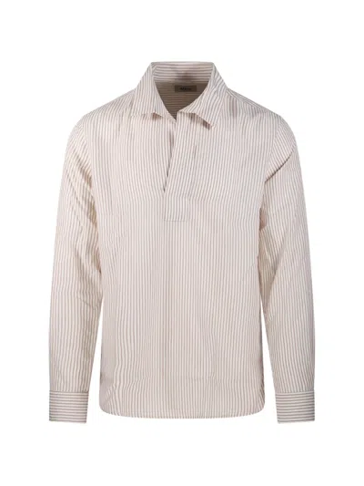 Altea Striped-pattern Shirt In Neutral