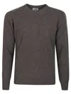 Altea Crew-neck Wool Sweater In Brown