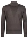 Altea Turtleneck Wool Sweater In Brown