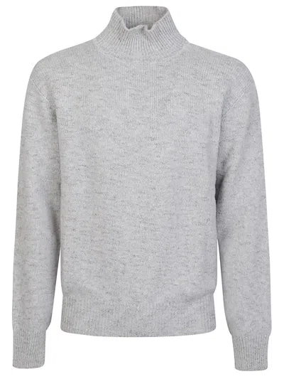 Altea High-neck Knitted Sweater In Gray