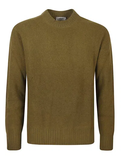 Altea Wool Crew-neck Sweater In Green