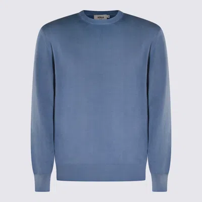 Altea Ribbed Crewneck Sweater In Blue