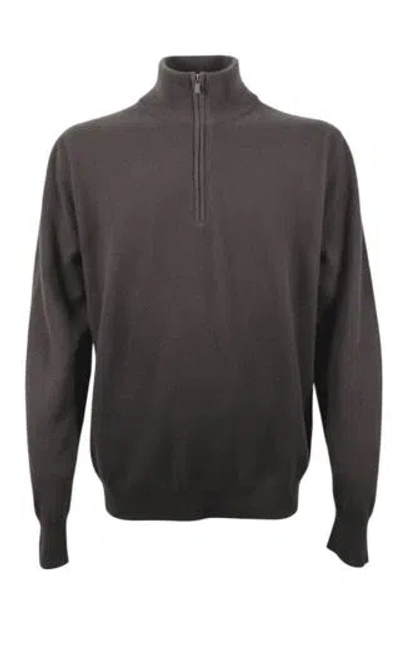 Altea Half-zip Sweater In Brown