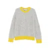 Altea Yellow-trimmed Sweater In Gray