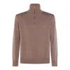 Altea Brown Wool Knitwear In Gray