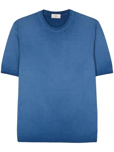 Altea Short-sleeve Knitted T-shirt In Blue