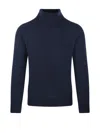 Altea Tailored Black Cashmere Turtleneck Sweater In Blue