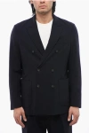 Altea Technical Wool Ciro Blazer With Double Breast