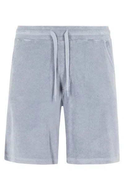 Altea Terry Cloth Effect Shorts With Elastic Waistband In White