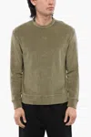Altea Terry Cotton Crewneck Sweatshirt In Green