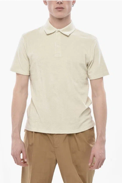 Altea Terry Cotton Polo Smith With 3 Buttons In Neutral