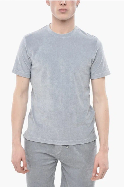 Altea Terry Cotton Solid T-shirt Lewis In Blue