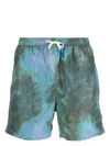 Altea Tie-dye Effect Drawstring Shorts In Green