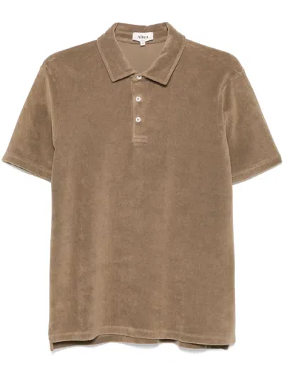 Altea Poloshirt Mit Frottee-finish In Grün