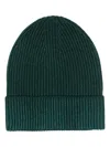 Altea Turn-up Ribbed-knit Beanie In Green
