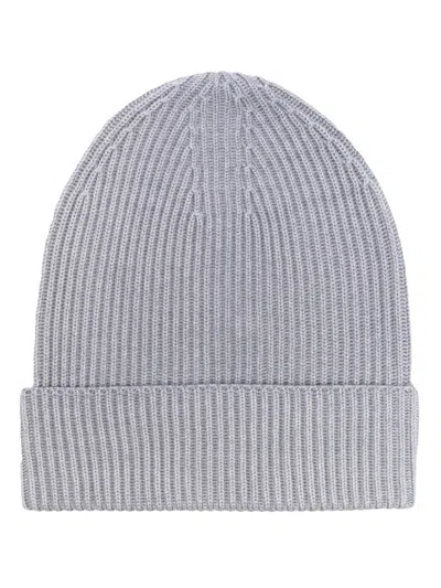Altea Turn-up Ribbed-knit Beanie In Grey