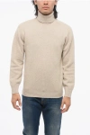 Altea Turtleneck Cashmere Blend Sweater In Gold