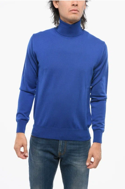 Altea Turtleneck Virgin Wool Sweater In Blue
