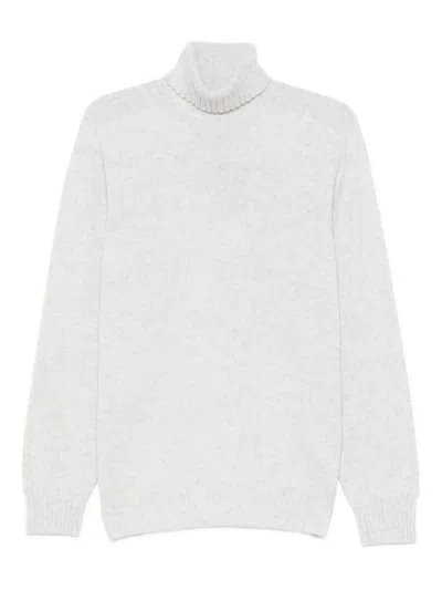 Altea Turtleneck Wool Sweater In Gray