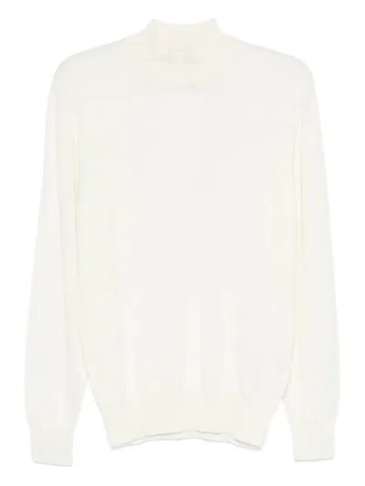 Altea Long Sleeve Mock-neck Sweater In White